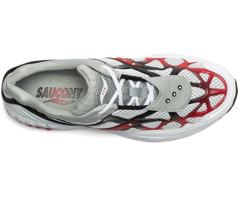 Saucony Grid Web Women's Originals White / Grey / Red | Canada 007UZGT